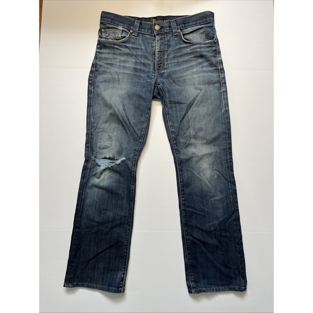 Fidelity Jeans Mens Blue Distressed Calvary‎ Selvedge Seam 50-11/33 Denim